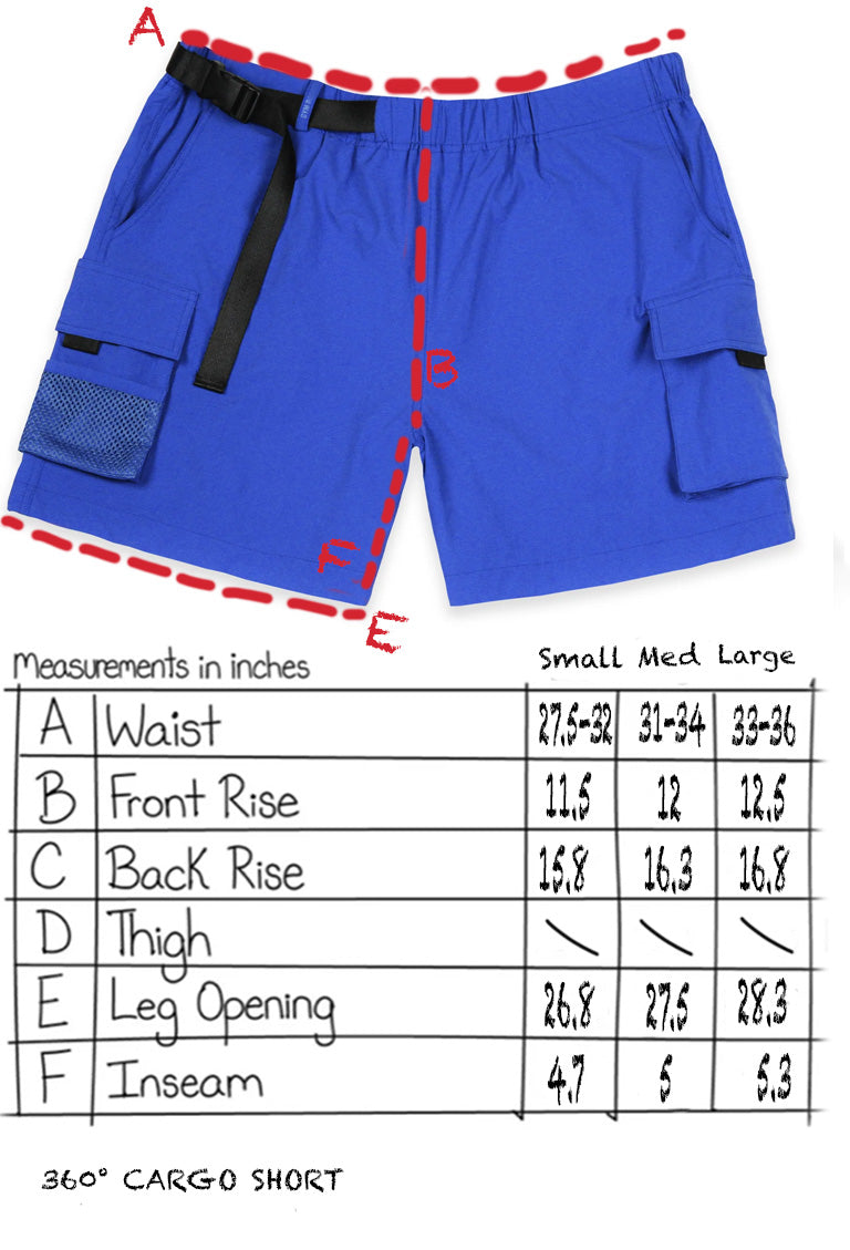 360° HYBRID CARGO SHORT [OLYMPIC BLUE]