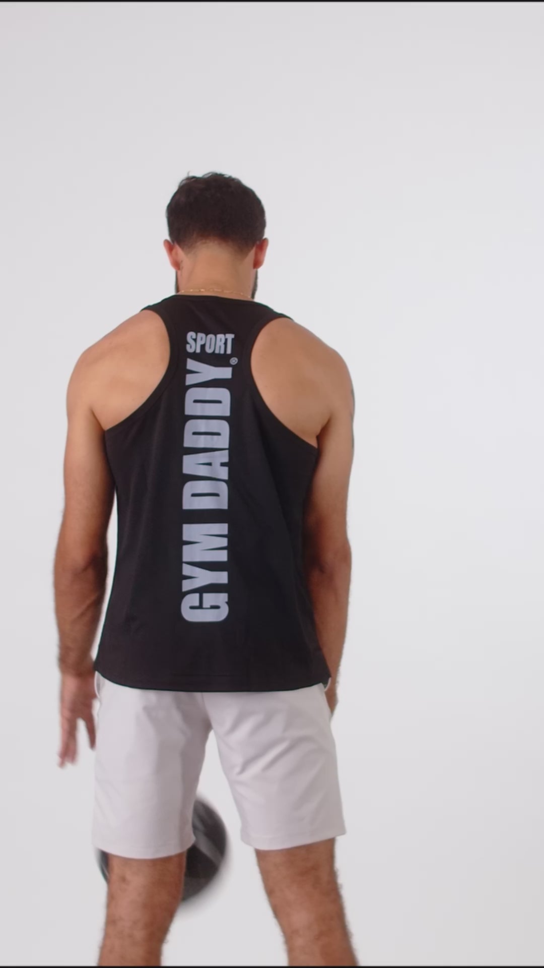 GYM DADDY®  A/C TECH MUSCLE TANK [BLACK]